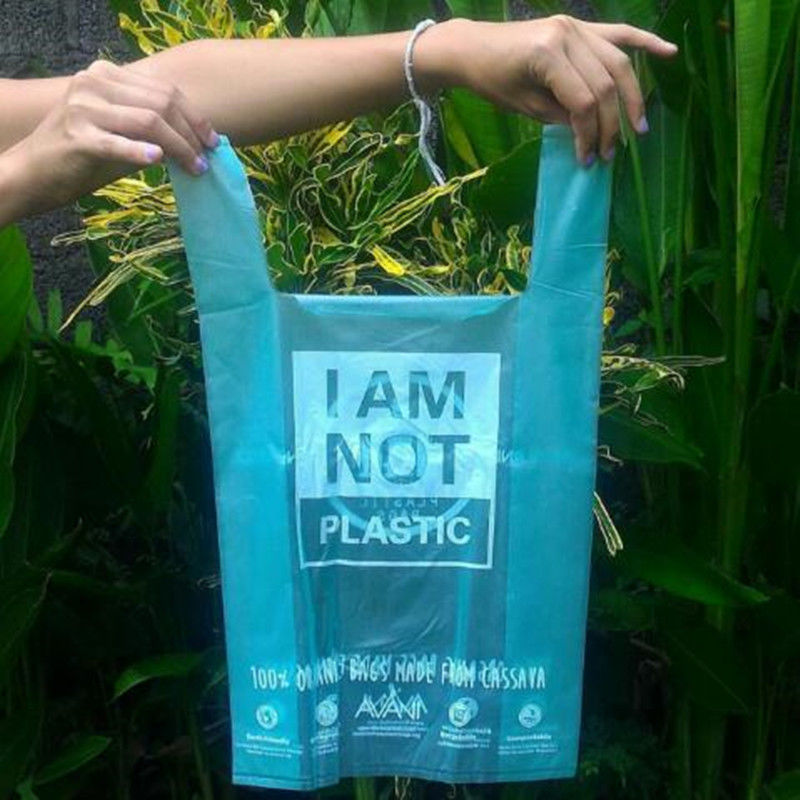 100% Biodegradable Garbage Bags PLA Plastic Material Made With Custom Logo