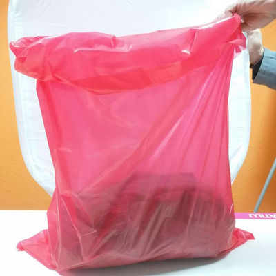 rote wasserlösliche Wegwerftaschen der Wäscherei-200pcs mit rotem Streifen