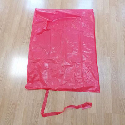 rote wasserlösliche Wegwerftaschen der Wäscherei-200pcs mit rotem Streifen