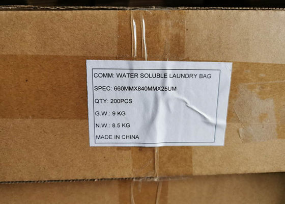 Waschbeutel für schmutzige Bettwäsche, heißwasserlöslich - Wirtschaft, Polyvinylalkoholfilm, klar - 0,8 ml